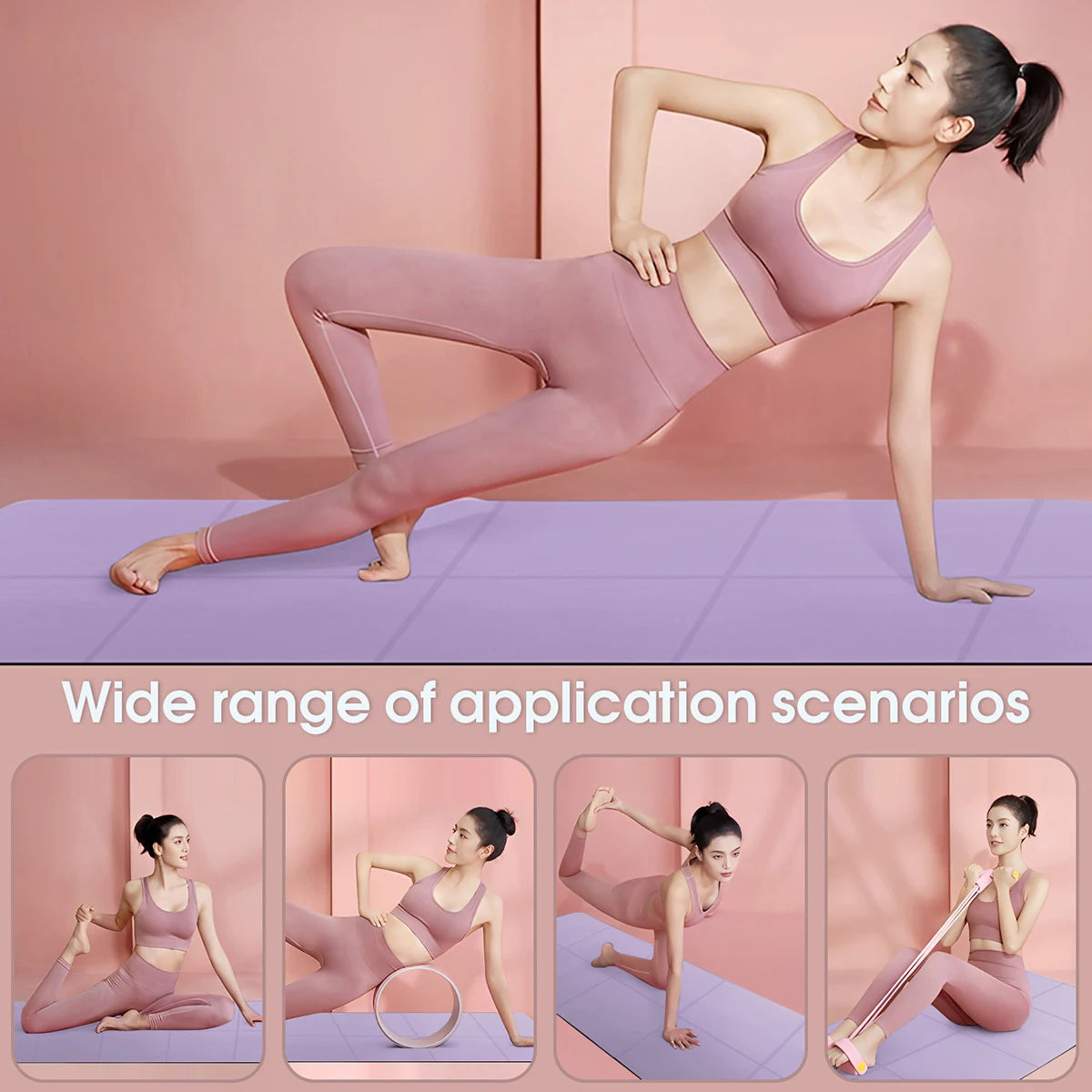 Tappetino Yoga Pieghevole Antiscivolo per Fitness e Pilates