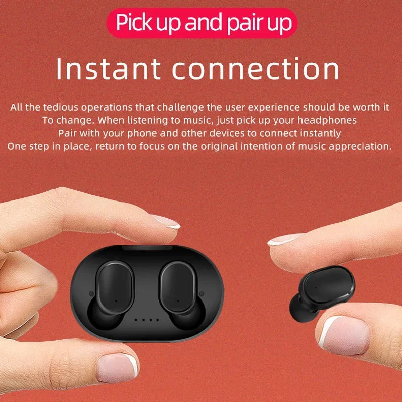 Auricolari Bluetooth TWS A6S Wireless 5.0 Stereo con Microfono e Custodia Ricarica