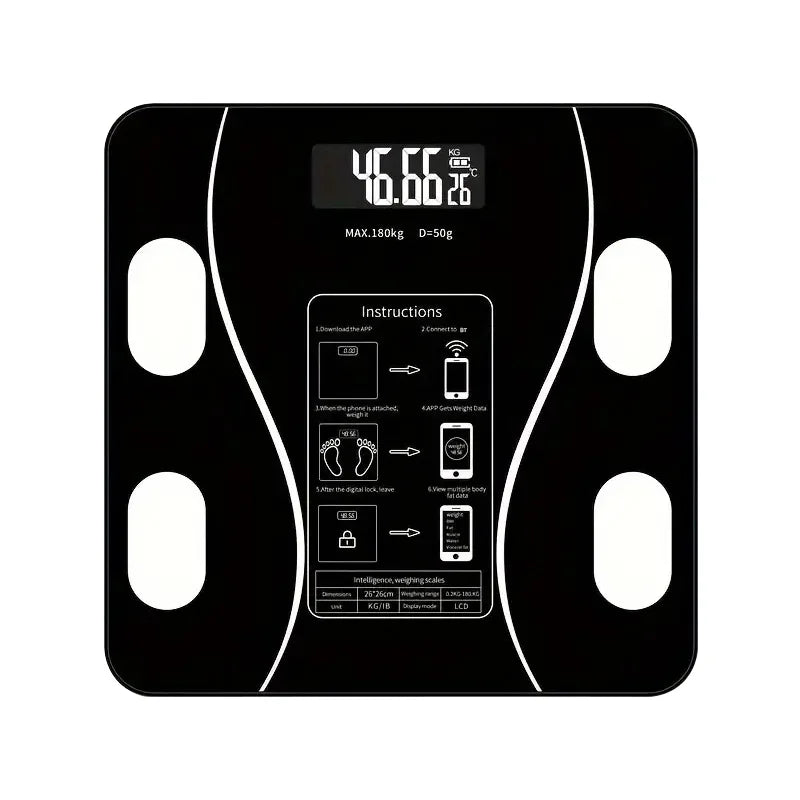 Bilancia Smart Bluetooth Analisi Corporea Digitale Body Fat Scale per Fitness Salute e Tecnologia