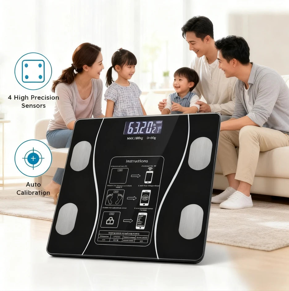 Bilancia Smart Bluetooth Analisi Corporea Digitale Body Fat Scale per Fitness Salute e Tecnologia
